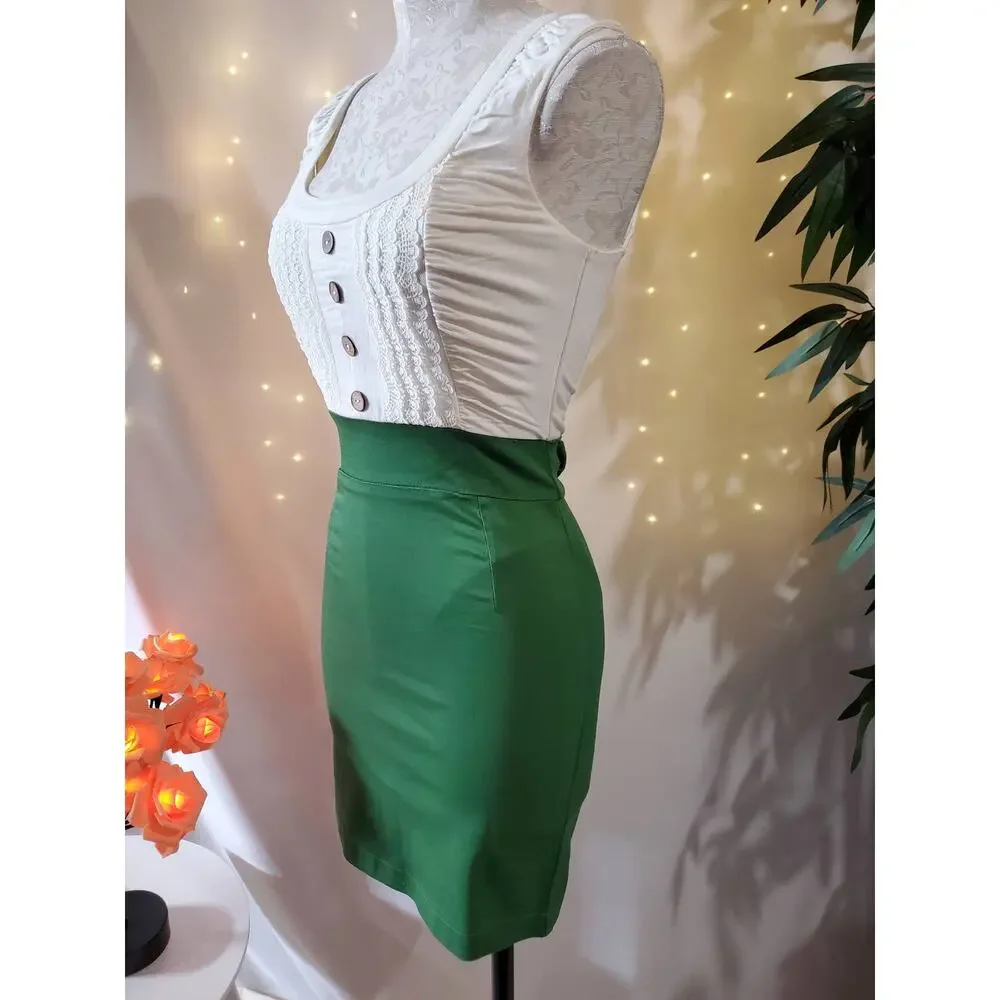 Alythea Pitaya NWT Scalloped Lace Sleeveless Bodycon Pencil Dress Women's Size S - Picture 2 of 7